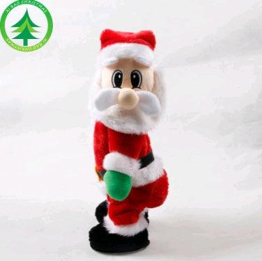 Electric Santa Claus Dancing Toy | Hip-Shaking Musical Christmas Decoration | Creative Santa Doll with Gift Box