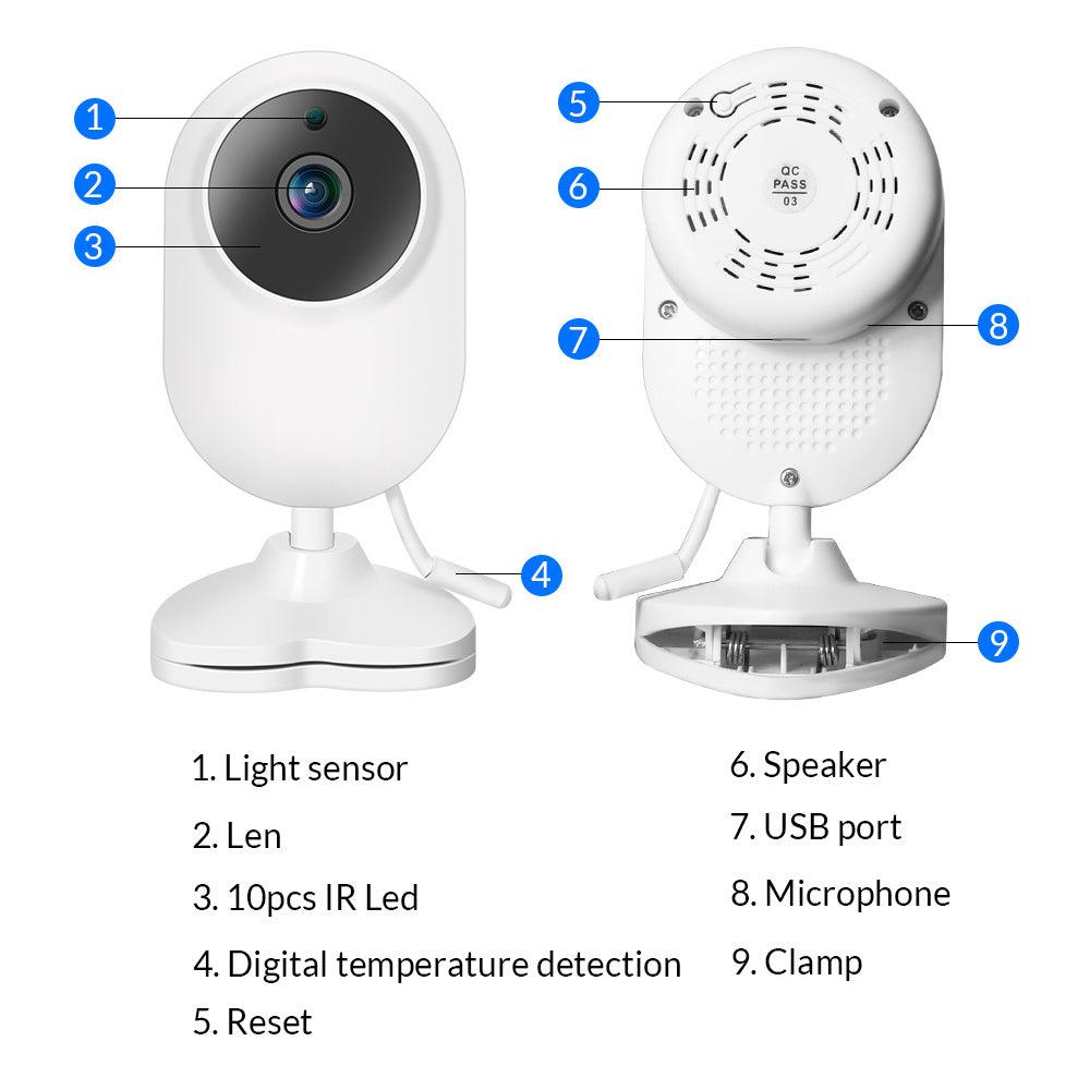 4.3 Inch Smart Baby Monitor with 1080P Camera, VOX Function, Lullabies & Crying Alarm