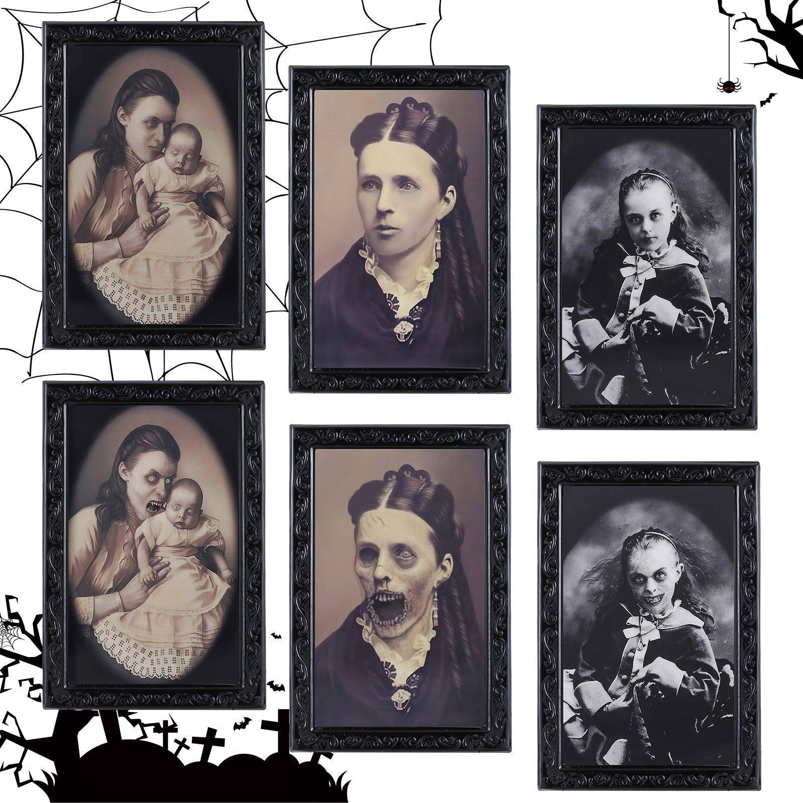 Halloween Decoration 3D Changing Face Moving Picture Frame Portrait Horror For Horror Party Decors Home Decorations - TrendLifted