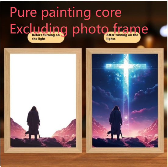 Jesus LED Light Painting - Stunning Home Decoration Night Light with Artistic LED Technology | Perfect Christmas Gift