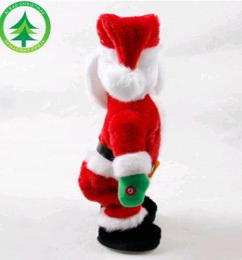 Electric Santa Claus Dancing Toy | Hip-Shaking Musical Christmas Decoration | Creative Santa Doll with Gift Box