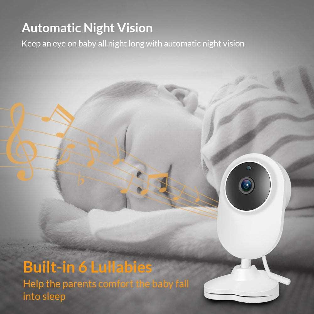 4.3 Inch Smart Baby Monitor with 1080P Camera, VOX Function, Lullabies & Crying Alarm