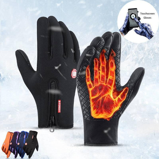 Winter Gloves Touch Screen Riding Motorcycle Sliding Waterproof Sports Gloves With Fleece - TrendLifted