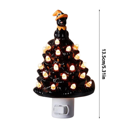 Christmas Tree Mini Night Lights | Colorful Flashing Indoor Atmosphere Lights | Plug-in Christmas Decor Lamp for Bedrooms & Holiday Props