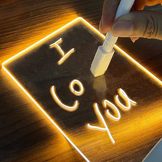 Creative Note Board Creative Led Night Light USB Message Board Holiday Light With Pen Gift For Children Girlfriend Decoration Night Lamp - TrendLifted