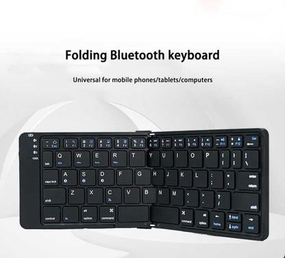 Ultra-Portable Foldable Bluetooth Keyboard with Magnetic Stand – Aluminum Alloy Rechargeable Mini Keyboard for Tablets, iPads, and Smartphones