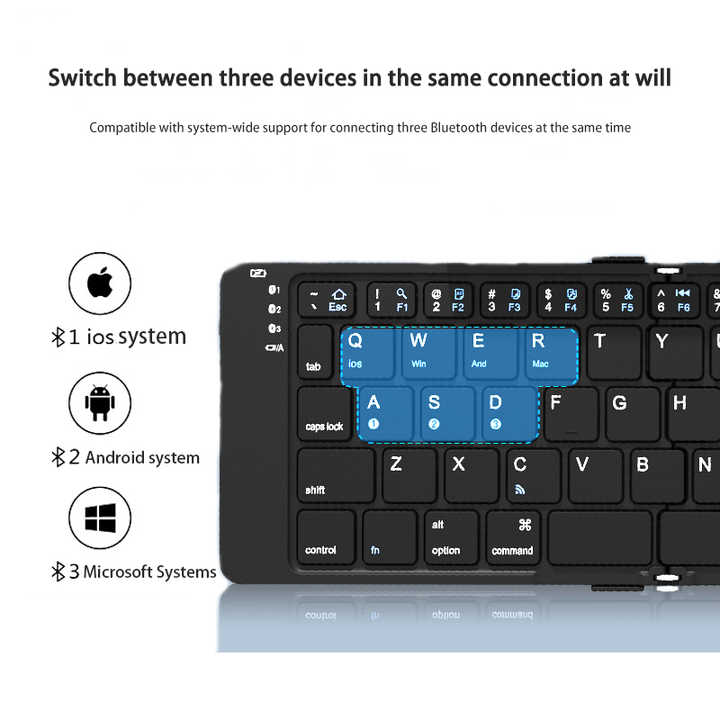 Ultra-Portable Foldable Bluetooth Keyboard with Magnetic Stand – Aluminum Alloy Rechargeable Mini Keyboard for Tablets, iPads, and Smartphones