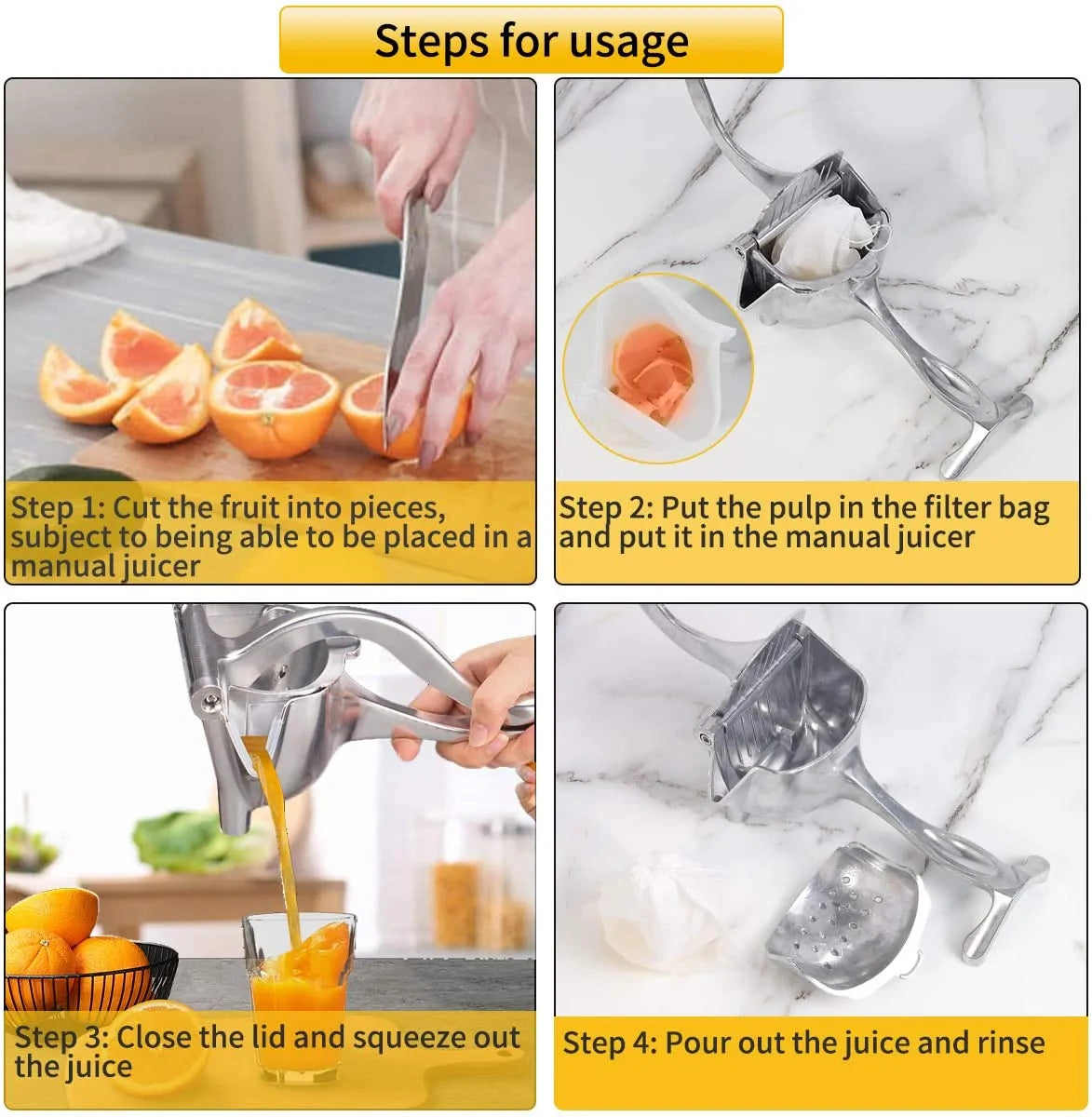 Manual Juice Squeezer – Effortless Fresh Juices Every Day!