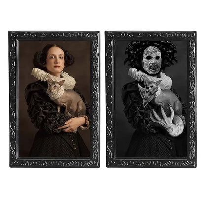 Halloween Decoration 3D Changing Face Moving Picture Frame Portrait Horror For Horror Party Decors Home Decorations