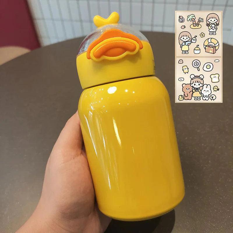 Children's Duckling Cup With Straw Insulation